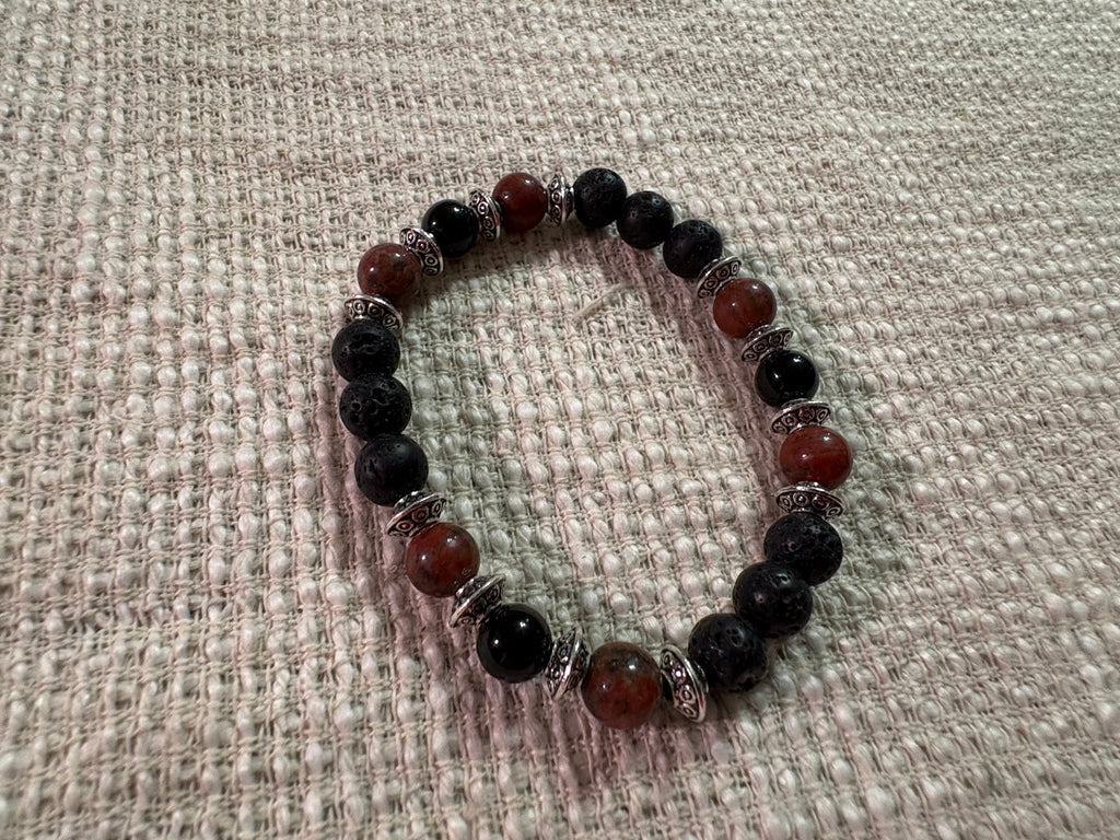 Midnight Forge Beaded Bracelet