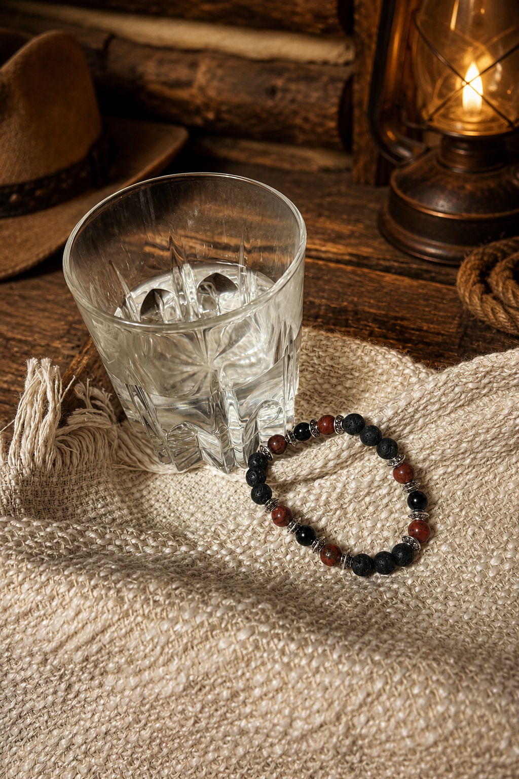 Midnight Forge Beaded Bracelet